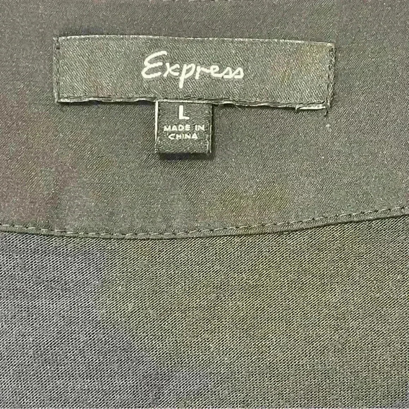 Express Women's Black Sleeveless  100% Silk Dress Sz L Party Cocktail Classic - Picture 5 of 8